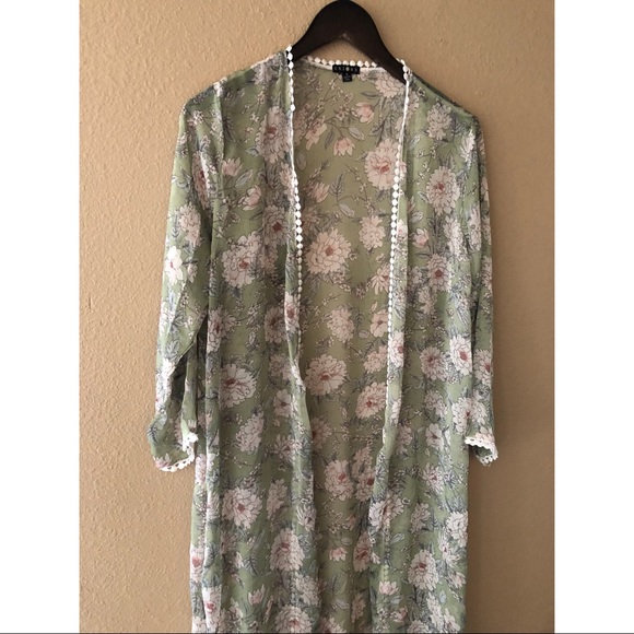 Crochet open front kimono cardigan - Picture 5 of 9